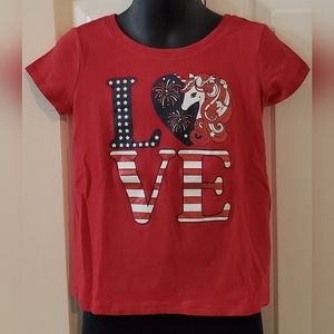 2/$10 - Little Girl's Patriotic Holiday Graphic Tee